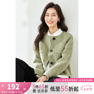 梵希蔓毛呢短外套女2024新款秋冬小個子御寒保暖羊毛混紡呢子大衣 50658 橄欖綠 XL