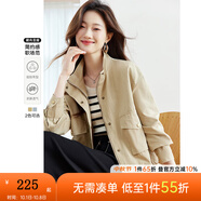梵希蔓卡其色休閑時(shí)尚工裝風(fēng)短外套2025年春季新款寬松設計感上衣 M3976 卡其色 M