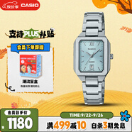 卡西歐（CASIO）手表女士SHEEN簡約石英腕表冰晶藍送女友SHE-4555D-2A