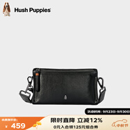 暇步士（Hush Puppies）斜挎包單肩包頭層牛皮男大容量復古郵差小挎包休閑簡(jiǎn)約生日禮物