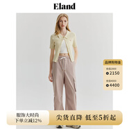 ELAND衣戀短袖針織衫女時(shí)尚甜美糖果色polo衫夏季新款 乳白色(64)Cream S 160