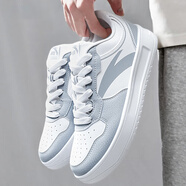 安踏男鞋運動(dòng)高幫板鞋冬季新款休閑小白鞋防滑耐臟拼接學(xué)生鞋子男 純凈白/霧灰-5【輕松板鞋】 43 【官方正品-現貨秒發(fā)】