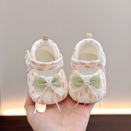 春秋季寶寶防掉軟底布鞋嬰幼兒女寶寶蝴蝶結公主學(xué)步鞋周歲鞋子 粉色雨露鞋-茜茜結 11 11S內長(cháng)10點(diǎn)5cm建議0-5月