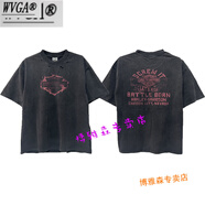 wvga歐美潮牌美式高街復(fù)古水洗做舊vintege重磅VTG寬松大碼短袖t恤夏 哈雷限定 M  尺碼偏大，可咨詢(xún)客服