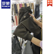 羅蒙（ROMON）沐絲絨防風(fēng)褲男士冬季新款雙面絨保暖外穿休閑褲寬松加厚百搭衛褲 咖啡色 沐絲絨香奈防風(fēng)褲 4XL 建議150-165斤