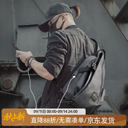 teemzone廷尊單肩包男休閑運動胸包復古潮流斜挎包時尚男包旅行小背包