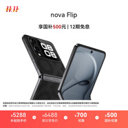 華為 nova Flip小折疊 國家補貼500元 1TB 星耀黑 6.88mm輕薄可靠 鴻蒙AI趣玩 后置5000萬智能手機