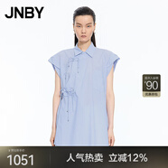 江南布衣（JNBY）【商場同款】25秋新品襯衫新中式條紋直筒寬松棉質(zhì)襯衣5P721546H 981/淺藍(lán)條格 XS