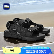 海瀾之家HLA涼鞋男士舒適沙灘鞋戶(hù)外休閑運動(dòng)涼鞋HAALXM2EBH052 黑色42
