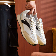 安踏冰糖丨休閑鞋男鞋情侶款秋季新款薄底阿甘鞋撞色復古運動(dòng)鞋子男