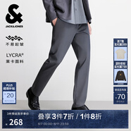 杰克·瓊斯（JACK&JONES）25年男裝秋冬褲子男直筒零壓褲加絨長(zhǎng)褲商務(wù)休閑褲免燙易打理男褲 珍珠黑037 四季款 32 175