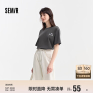 森馬[涼感T]觀園吉聯(lián)名短袖T恤女抗菌寬松熊貓夏裝潮109324100013