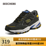 斯凱奇（Skechers）休閑運動鞋男復古潮流厚底增高緩震老爹鞋237145 黑色/黃色/BKYL 41