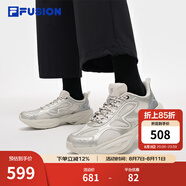 FILAFUSION斐樂(lè)潮牌【章昊同款】隕石2男鞋網(wǎng)面復(fù)古跑鞋機(jī)能運(yùn)動(dòng)鞋男 白瑪瑙灰/霜凍杏仁金-WF 41