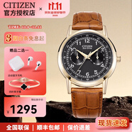 西鐵城CITIZEN光動(dòng)能小藍(lán)針防水皮表帶鋼帶手表男新年禮物AO9000 10.AO9003-08E