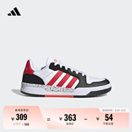 adidas ENTRAP美式校園風(fēng)運動(dòng)板鞋少年感復古籃球鞋男女阿迪達斯 白/黑/紅JP9962   46