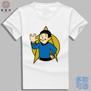 妙優(yōu)可（MIAO YOUKE）輻射避難所星際迷航瓦肯人斯波克圓領(lǐng) 棉短袖t恤衫半袖上衣服 01 S