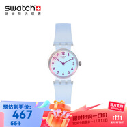 斯沃琪（Swatch）【京東奧萊】瑞士手表小巧時(shí)尚男女石英腕表 LK396 純凈天藍 25mm LK396 純凈天藍