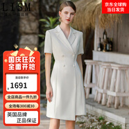 LISM國際一線品牌ad職場女裝白領(lǐng)正裝連衣裙顯瘦夏季2025新款禮服演講 米白色 連衣裙 S