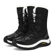 YRC意爾康東北雪地靴男冬季保暖靴男女加絨棉鞋保暖男靴中筒高幫抗寒 1789黑色雪地靴路王 40