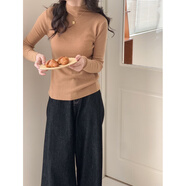 EMZ鄂爾多斯韓國2025秋冬季半高領(lǐng)羊毛衫女氣質(zhì)內搭修身打底衫百搭針 奶茶 M 110斤以?xún)?
                                         title=