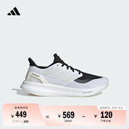adidas PUREBOOST 5隨心暢跑超輕緩震回彈防滑耐磨跑鞋阿迪達(dá)斯   白/亮白/黑色   42