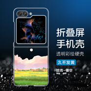 三星（SAMSUNG）【品質(zhì)原裝】適用三星W25Flip折疊屏手機殼w24flip保護套簡(jiǎn)約Gala 踏青-透明硬殼 三星Galaxy_Z_Flip5
