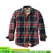 L.L.Bean 賓恩男士格紋襯衫羊羔絨襯里蘇格蘭 秋冬保暖 夏爾巴棉TA505647 Black Tartan S 美碼偏大 適合胸圍97-105cm