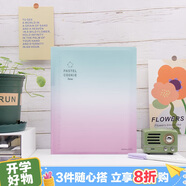 國(guó)譽(yù)(KOKUYO)淡彩曲奇·晴空·B5活頁(yè)本筆記本記事本 40張橫線內(nèi)頁(yè) 星海綠粉 WSG-RUVP11GP