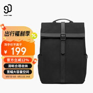 90分筆記本電腦包15.6英寸雙肩包牛津休閑背包簡約英倫風(fēng)書包黑色