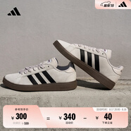 adidas「面包鞋」GRAND COURT BASE 00s休閑低幫板鞋男女阿迪達斯 灰色/黑色/醬紫   40.5