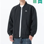 卡帕飛行員夾克男春秋款2025新款休閑百搭背靠背復古棒球服機車(chē)外套潮 黑色 L 【115-130斤左右】