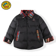 G.DUCKKIDS2025兒童服男女童中大童雙面穿翻領(lǐng)襯衫內(nèi)膽輕薄外套潮 黑色 100 cm(建議身高85-95體重10kg)