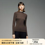 顏域羊毛內(nèi)搭針織衫女2025新款冬季糖果色修身顯瘦半高領(lǐng)打底毛衣 咖色 S/36