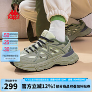 KAPPA卡帕男女鞋老爹鞋女2025夏季新款鞋子女款休閑運動鞋輕便軟底跑鞋 榆樹綠/開心果黃【秋冬保暖】 37