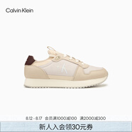 Calvin KleinJeans【七夕禮物】男士復(fù)古ck拼接休閑運(yùn)動(dòng)鞋跑鞋德訓(xùn)鞋YM01118 0HR-蛋殼色 42