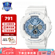 卡西歐手表女運動(dòng)baby g星空櫻花粉獨角獸35周年限定G-SHOCK GIRLS BA-130-7A2PR童真藍
