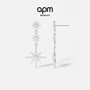 APM Monaco 三流星六芒星耳墜銀耳釘女耳飾設計 情侶生日送女友禮物 三流星耳環(huán)