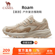 駱駝（CAMEL）漫游復(fù)古慢跑鞋女加絨運(yùn)動(dòng)鞋子 K23S09L7014A 漢玉白/淺棕 38