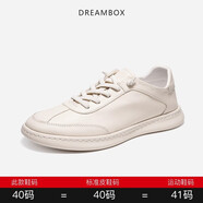 dreambox【斷碼撿漏】鈞博超值特惠真皮透氣純手工男鞋 16號米白色 40