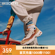 斯凱奇（Skechers）男鞋拼接厚底老爹鞋情侶鞋休閑運(yùn)動(dòng)熊貓鞋237153 灰褐色/自然色/TPNT 41