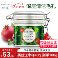 野菜七夕禮物清潔霜面部深層清潔毛孔清潔霜臉部清潔膏按摩膏潔膚霜 野菜深層潔膚霜 100g(再加小樣*4+面膜*2+洗面奶)