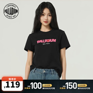 PALLADIUM帕拉丁上衣時尚潮流獨特印花女款短袖T恤1911416 鉛黑色 L