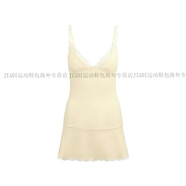 SKIMS新款COTTON JERSEY LACE CAMI DRESS蕾絲吊帶連衣裙內(nèi)衣套裝官方 連衣裙-BUTTER M