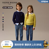 Teenie Weenie Kids小熊童裝24秋男女童經(jīng)典百搭休閑圓領(lǐng)羊毛毛衣 黃色 110 cm
