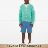 博柏利（BURBERRY）毛衣 SS24 刺繡口袋純色V領(lǐng)長(cháng)袖針織衫 藍綠色 兒童款新年禮物 藍綠色 均碼 3Y