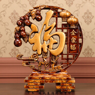 GPHF歐式招財大象一對創(chuàng  )意客廳玄關(guān)電視柜酒柜工藝擺設家居裝飾品擺件 福字擺件