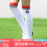 PGM 高爾夫襪子 女士防曬襪 長筒襪 夏季百搭服裝 顯瘦顯高 白紅色