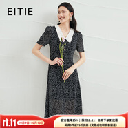 愛(ài)特愛(ài)（EITIE）法式復古波點(diǎn)氣質(zhì)溫柔連衣裙夏季新款泡泡袖襯衫裙6607325 黑色20 S 155