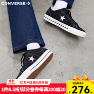 匡威（Converse）專柜  One Star 經(jīng)典黑白翻毛皮運動休閑鞋潮流板鞋滑板鞋 171327C 黑色 36